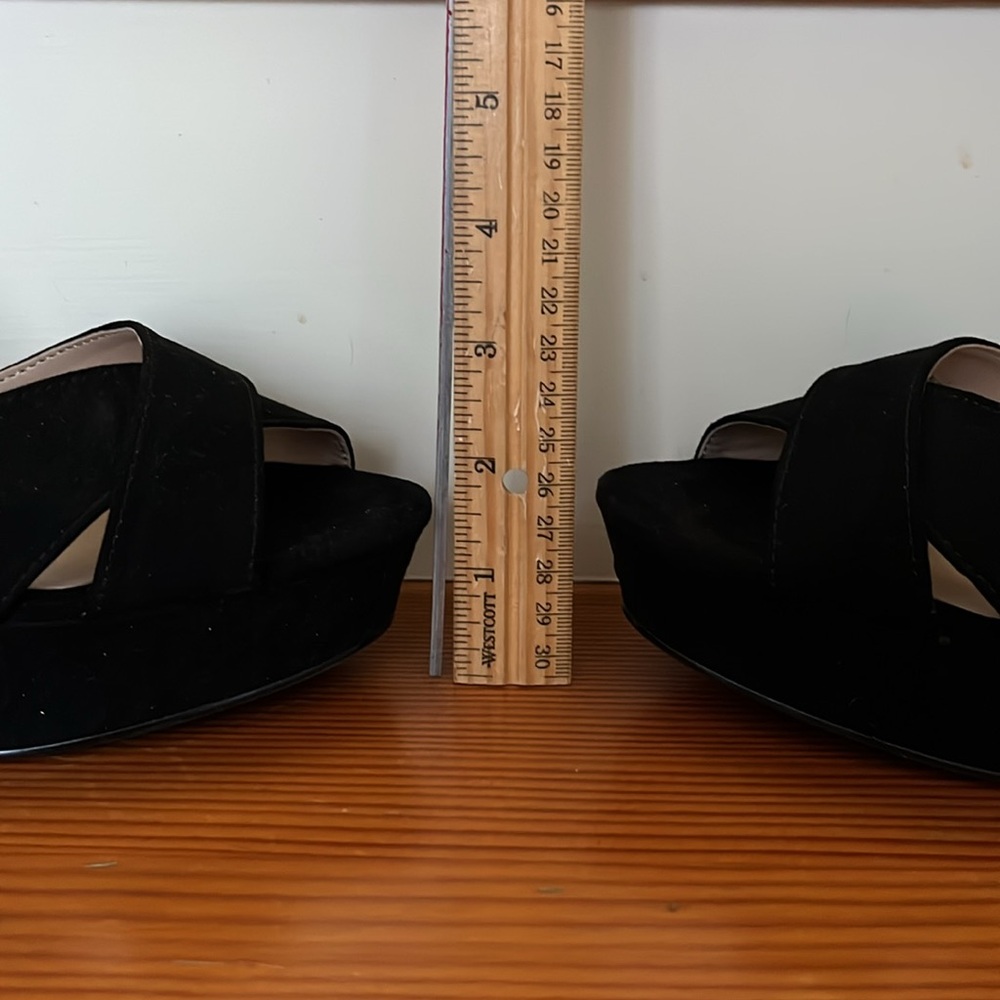 Charlotte Russe Zoe Black Platform Heels 9 - Picture 4 of 6